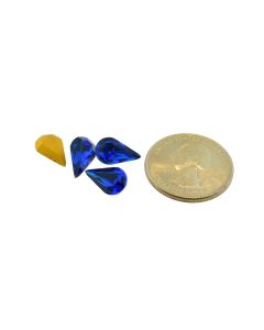 Swarovski 4300 Pear Rhinestones 13mm x 7.8mm Capri Pointed Back Gold Foiled  - Each