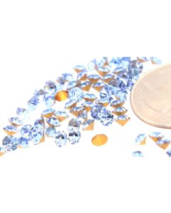 Swarovski 1100 Chaton Rhinestones 18ss Light Sapphire Pointed Back Gold Foiled  - 6 Pcs