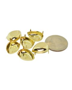 14K Gold Plated Brass Settings Pear Regular Closed Back Prong 18mm x 13mm - 2 pcs