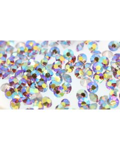 Swarovski 1100 Chaton Rhinestones 19ss Light Smoke Topaz Ab Pointed Back Silver Foiled  - 6 Pcs