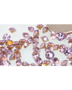 Swarovski 1100 Chaton Rhinestones 20ss Light Amethyst Pointed Back Gold Foiled  - 6 Pcs