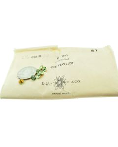 Swarovski 1100 Chaton Rhinestones 29ss Chrysolite Pointed Back Gold Foiled  - 4 Pcs