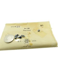 Swarovski 1100 Chaton Rhinestones 29ss Hematite Pointed Back Gold Foiled  - 4 Pcs
