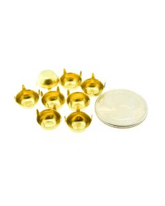 Raw Brass Settings Round Regular Closed Back Prong 48ss|47ss - 6 pcs