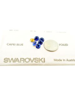 Swarovski 1100 Chaton Rhinestones 39ss Capri Pointed Back Gold Foiled  - 4 Pcs