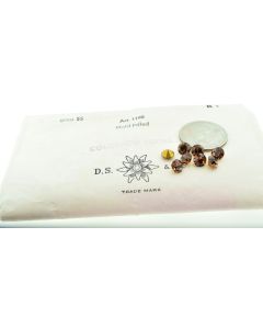 Swarovski 1100 Chaton Rhinestones 29ss Colorado Topaz Pointed Back Gold Foiled  - 4 Pcs